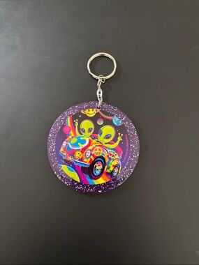 Vintage Lisa Frank Zoomer & Zorbit Mirror Keychain
